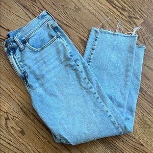 J. Crew Light Wash High-Rise Straight Jeans